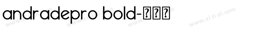 andradepro bold字体转换